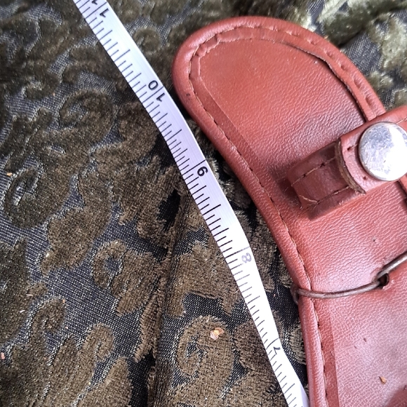 Brown Leather Knife Sheath with Silver Details - Picture 4 of 5